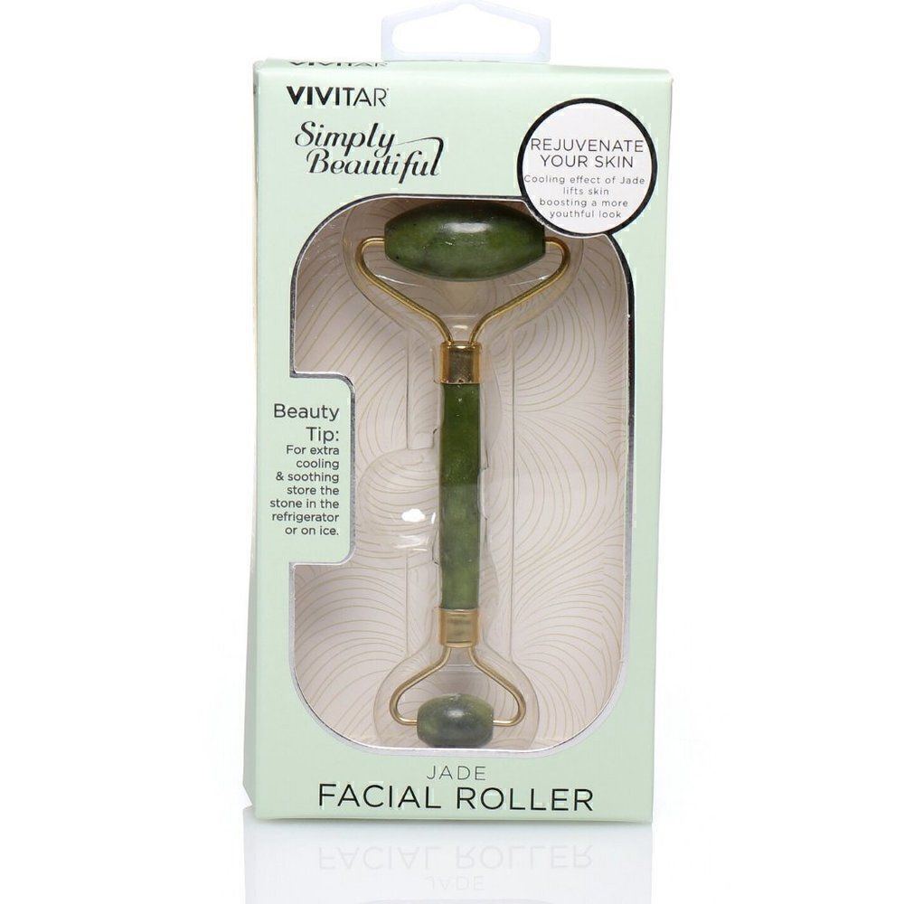 Jade Double-sided Facial Roller by Vivitar NEW WITH BOX